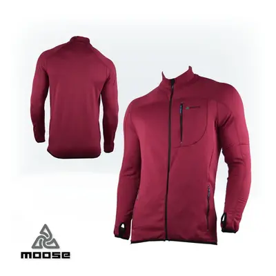 STELVIO LIGHT MEN letní mikina se zipem Moose Vínová 1 kus