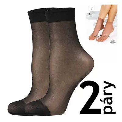 LADY socks 17 DEN punčochové ponožky Lady B - 12 párů Černá 12 párů