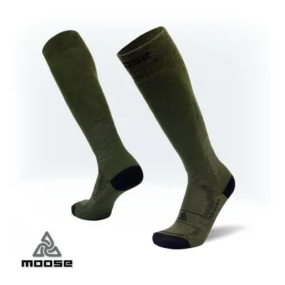 HUNTER LONG merino outdoorové podkolenky Moose Zelená 1 pár