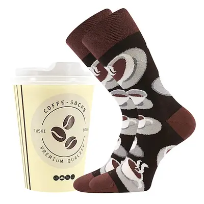 COFFEE SOCKS barevné veselé ponožky Lonka 01 1 pár