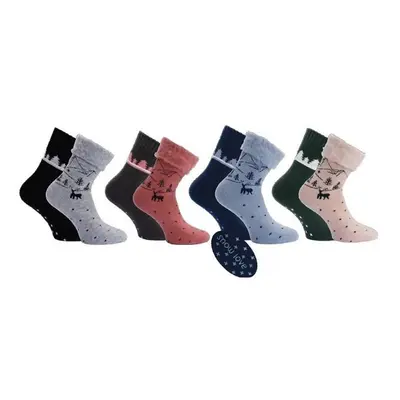 Dámské protiskluzové vánoční ponožky Trendy socks Náhodný mix 2 páry