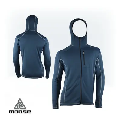 STELVIO HOODIE MEN funkční mikina s kapucí Moose Šedá 1 kus