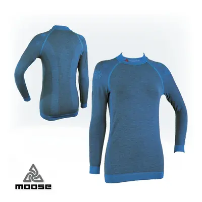 BASE MERINO TEE WOMEN teplé sportovní termoprádlo Moose Modrá 1 kus