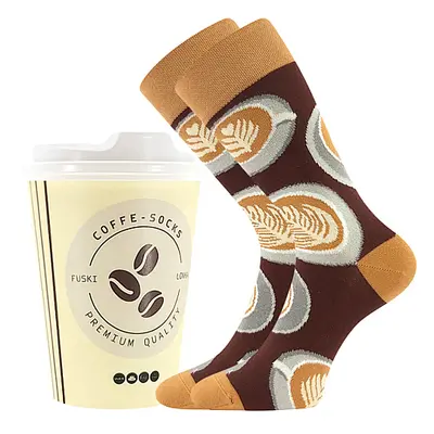 COFFEE SOCKS barevné veselé ponožky Lonka 02 1 pár