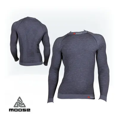 BASE MERINO TEE MEN teplé sportovní termoprádlo Moose Šedá 1 kus