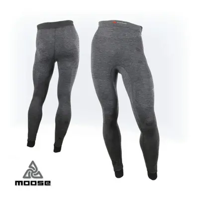 BASE MERINO PANTS MEN teplé sportovní termoprádlo Moose Šedá 1 kus