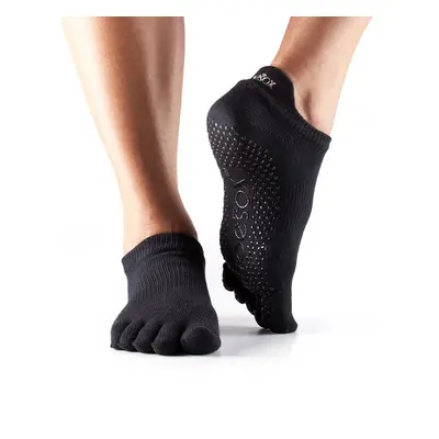 LOW RISE prstové kotníkové ponožky ToeSox - BLACK Černá 1 pár