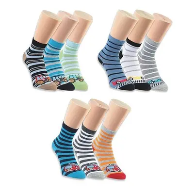 DOPRAVA dětské barevné ponožky TRENDY SOCKS Náhodný mix 3 páry