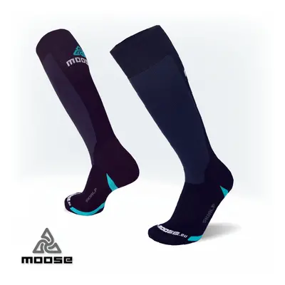 SKIALP NEW merino celo elastické podkolenky Moose Černá 1 pár