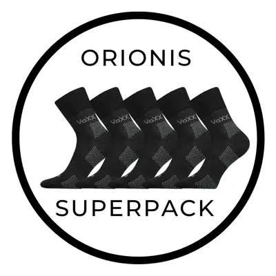 SUPERPACK - ORIONIS antibakteriální merino ponožky se stříbrem VoXX - 5 párů Tm. šedá 5 párů