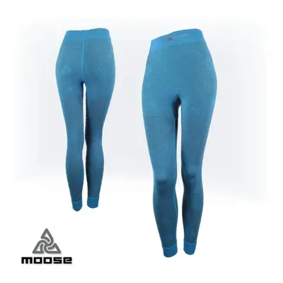 BASE MERINO PANTS WOMEN teplé sportovní termoprádlo Moose Modrá 1 kus