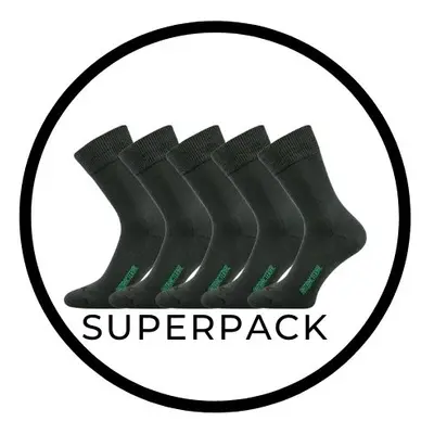 SUPERPACK - ZEUS zdravotní antibakteriální ponožky VoXX - 5 párů Tm. šedá 5 párů