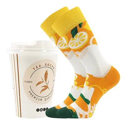 TEA SOCKS barevné veselé ponožky Lonka - Bylinkový čaj 03 1 pár