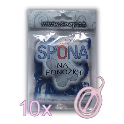 Spony na ponožky ponožkovač ANOP Růžová 10 spon