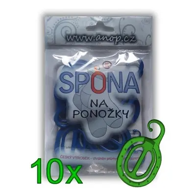 Spony na ponožky ponožkovač ANOP Zelená 10 spon