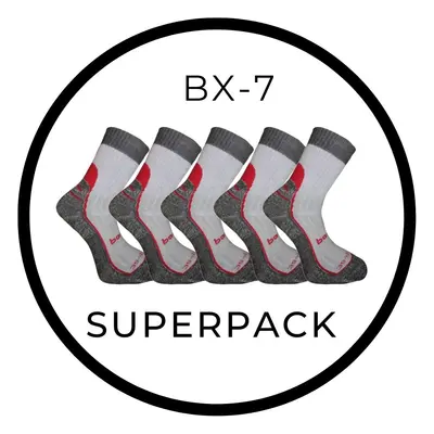 SUPERPACK - BX-7 DURABLE bambusové ponožky BAMBOX - 5 párů Sv. šedá 5 párů