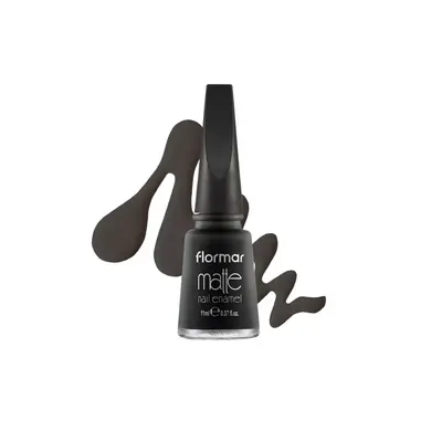 Flormar lak na nehty Matte, 11ml, č.M02, Satin Black