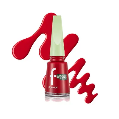 Flormar green up lak na nehty VEGAN, 009 Red Apple, 11ml