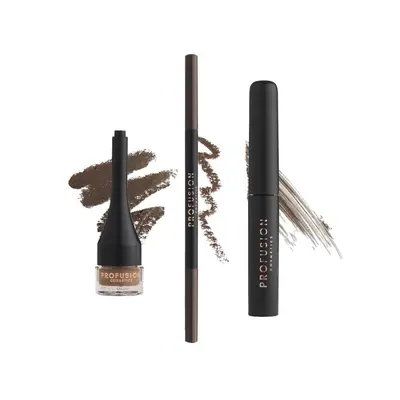 Profusion set na úpravu obočí Ultimate Brow Sculpt, Dark Brown, 0,07g + 1,8g + 4ml