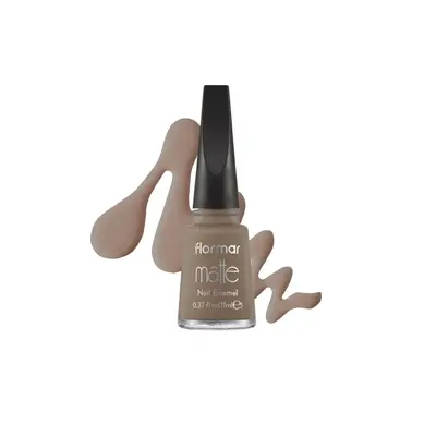 Flormar lak na nehty Matte, 11ml grey