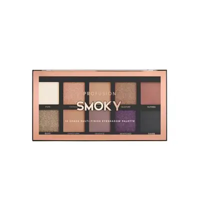 Profusion Cosmetics Smoky 10 Shade Multi-Finish Eyeshadow Palette