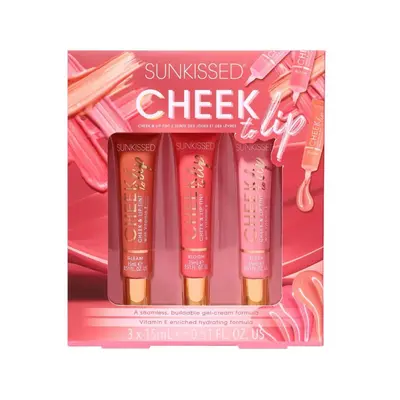 Sunkissed multifunkční krémové tinty na tvář a rty Cheek To Lip, 3x15ml