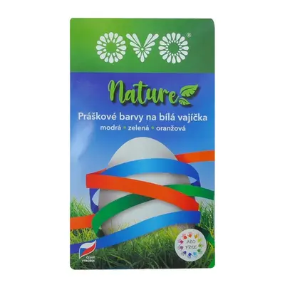 Ovo, Nature, barvy na vajíčka, 5 g, modrá, zelená, oranžová