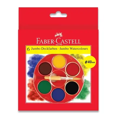 Faber-Castell Faber-Castell, 125007, sada akvarelových vodových barev, 6 klasických barev