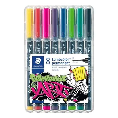 Staedtler Staedtler, 318 WP8-1, Lumocolor, sada permanentních popisovačů, 0,6 mm, 8 ks