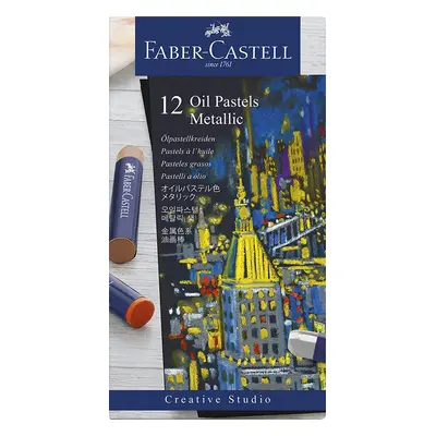 Faber-Castell Faber-Castell, 127014, Creative studio, sada olejových pastelů, metalické, 12 ks