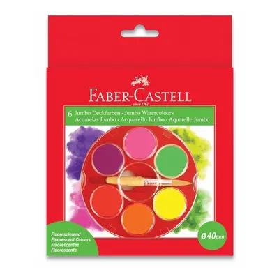 Faber-Castell Faber-Castell, 125006, sada akvarelových vodových barev, 6 neonových barev