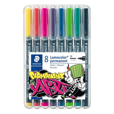 Staedtler Staedtler, 317 WP8-1, Lumocolor, sada permanentních popisovačů, 1 mm, 8 ks