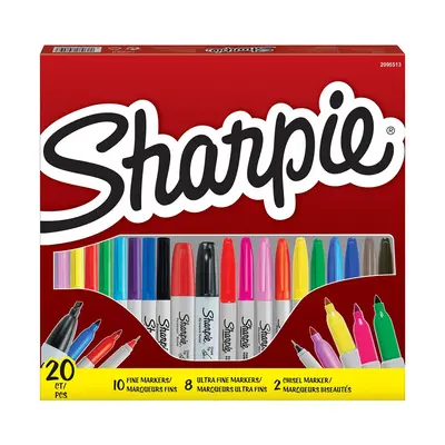 Sharpie Sharpie, 2079809, umělecké fixy z USA, Combo pack, různé hroty, 20 ks