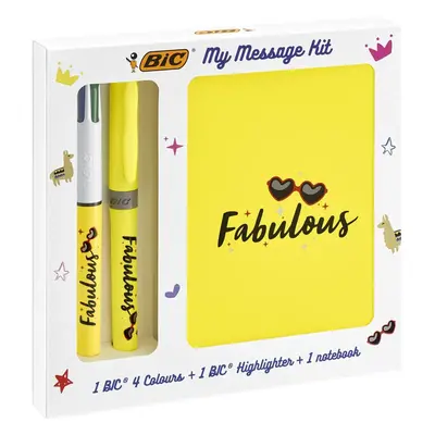 Bic Bic, 972090, My message kit, sada zápisníku a psacích potřeb, Fabulous