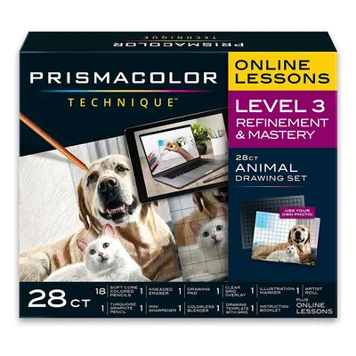 Prismacolor, ?2154393, Prismacolor Technique, level 3, Animal Drawing Set, 28 ks