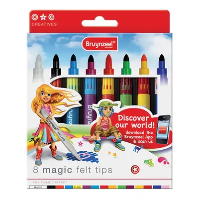 Bruynzeel Bruynzeel, 7951K08, Magic felt tips set, magické fixy, 8 ks