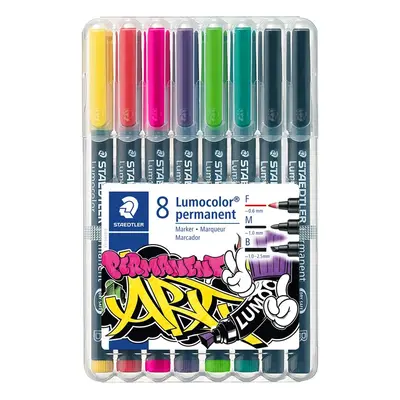 Staedtler Staedtler, 31-S WP8, Lumocolor, sada permanentních popisovačů, různé šířky, 8 ks