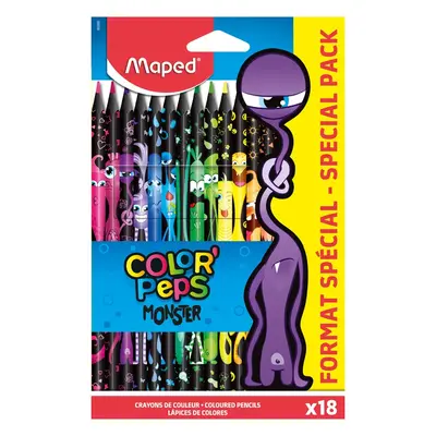 Maped Maped, 862600, Color´Peps Monster, sada ergonometrických pastelek, 18 ks