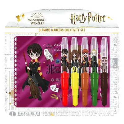 Jiri Models Jiri Models, 3522-8, kreativní sada se zápisníkem a foukacími fixy, Harry Potter, 7 