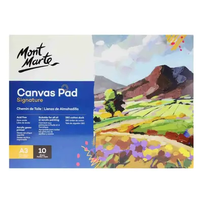 Mont Marte Mont Marte, CAXX0023, Canvas Pad, bavlněné plátno ve skicáku, 280 g/m2, A3, 10 listů