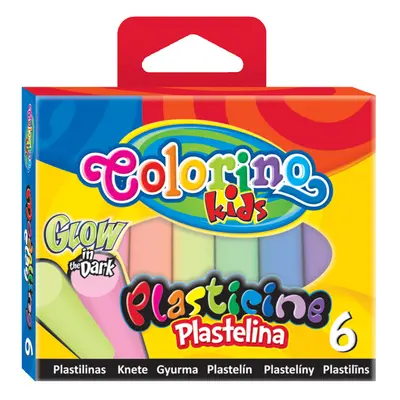 Colorino Colorino, 42680PTR, Glow in dark, modelovací hmota/plastelína svítící ve tmě, 6 ks