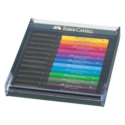 Faber-Castell Faber-Castell, 267421, PITT artist pen, brush popisovače, základní odstíny, 12 ks