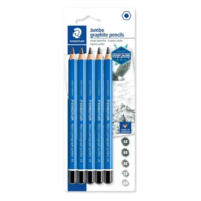 Staedtler Staedtler, 100J-S BK5, Design Journey, sada Jumbo grafitových tužek Lumograph, 5 ks