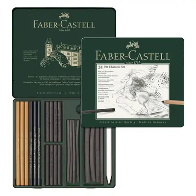 Faber-Castell Faber-Castell, 112978, Pitt Charcoal set, sada uměleckých výtvarných potřeb, 24 ks