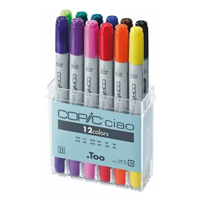 Copic, 22075312, Copic Ciao, oboustranné popisovače, Basic tone, 12 ks