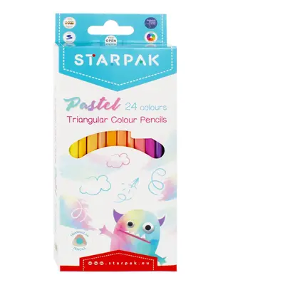 Starpak Starpak, 472398, sada ergonomických pastelek, pastelové odstíny, 24 ks