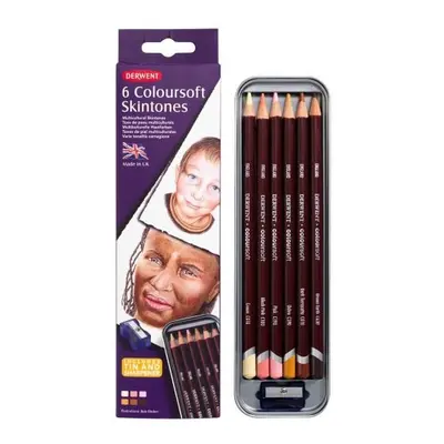 Derwent Derwent, Coloursoft Skintone, 2300217, sada tělových pastelek, 6 kusů