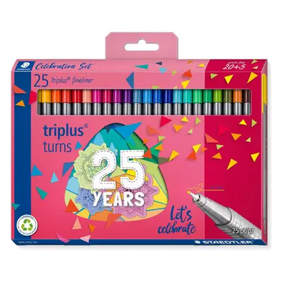 Staedtler Staedtler, 334 C25 TA, Triplus Fineliner, sada linerů, výroční balení, 25 ks