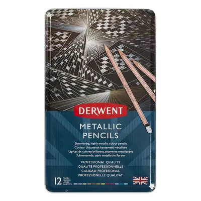 Derwent Derwent, 2305599, Metallic, sada metalických pastelek, 12 ks