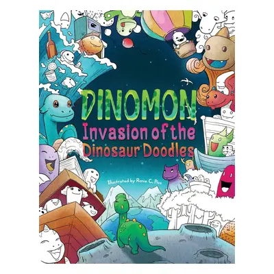 Dinomon - Invasion of the Dinosaur Doodles, antistresové omalovánky, Julia Rivers